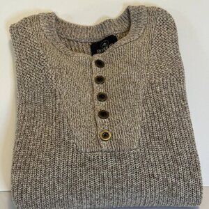 Redhead‎ Crewneck Henley Sweater Mens Size Large Brown Outdoors Comfort Cozy
